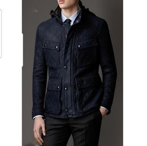 Burberry coat suede/leather jacket